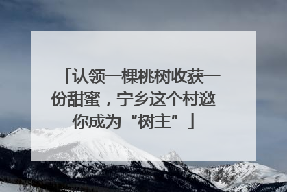 认领一棵桃树收获一份甜蜜，宁乡这个村邀你成为“树主”
