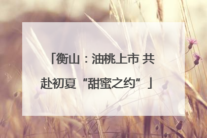 衡山：油桃上市 共赴初夏“甜蜜之约”
