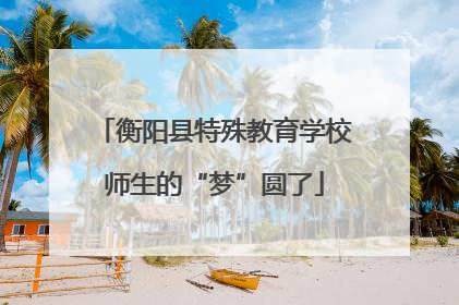 衡阳县特殊教育学校师生的“梦”圆了