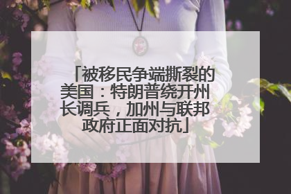 被移民争端撕裂的美国：特朗普绕开州长调兵，加州与联邦政府正面对抗