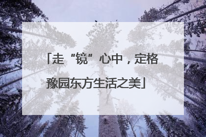 走“镜”心中，定格豫园东方生活之美