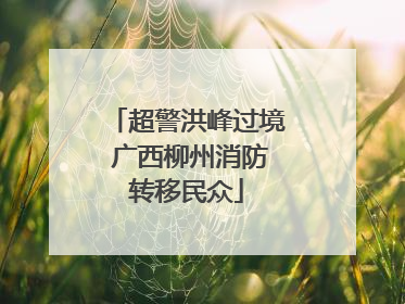 超警洪峰过境 广西柳州消防转移民众