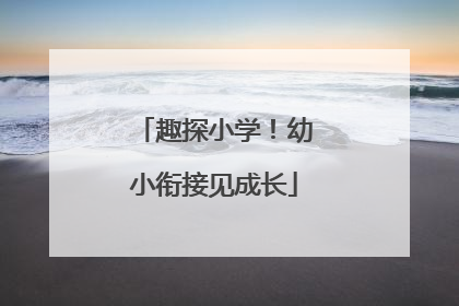 趣探小学！幼小衔接见成长