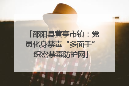 邵阳县黄亭市镇：党员化身禁毒“多面手” 织密禁毒防护网