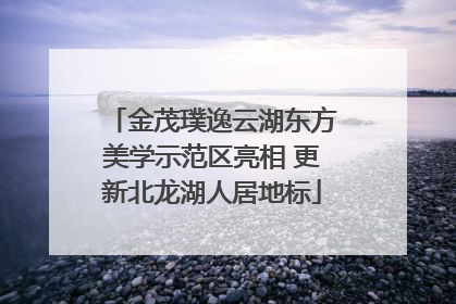 金茂璞逸云湖东方美学示范区亮相 更新北龙湖人居地标