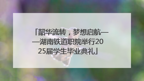 韶华流转，梦想启航——湖南铁道职院举行2025届学生毕业典礼