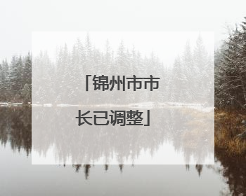 锦州市市长已调整