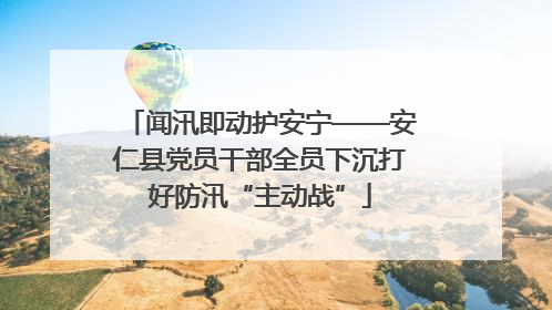 闻汛即动护安宁——安仁县党员干部全员下沉打好防汛“主动战”