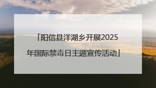 阳信县洋湖乡开展2025年国际禁毒日主题宣传活动