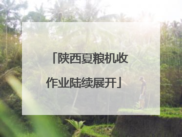 陕西夏粮机收作业陆续展开