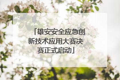 雄安安全应急创新技术应用大赛决赛正式启动