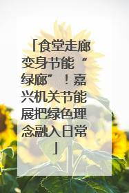 食堂走廊变身节能“绿廊”！嘉兴机关节能展把绿色理念融入日常