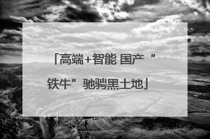 高端+智能 国产“铁牛”驰骋黑土地