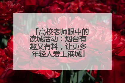 高校老师眼中的读城活动：烟台有趣又有料，让更多年轻人爱上港城