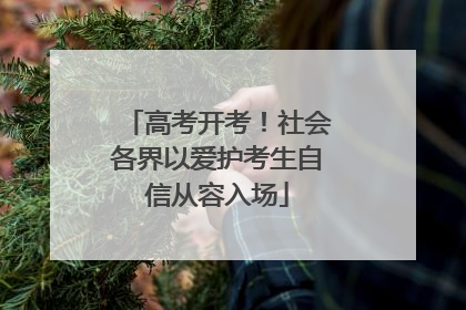 高考开考！社会各界以爱护考生自信从容入场