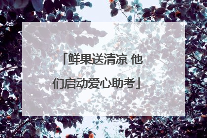 鲜果送清凉 他们启动爱心助考