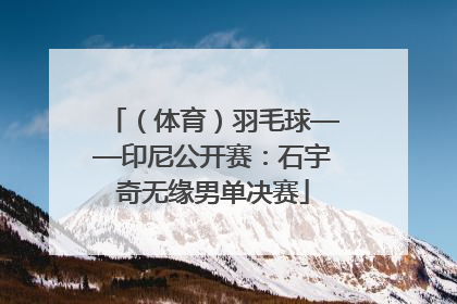 （体育）羽毛球——印尼公开赛：石宇奇无缘男单决赛