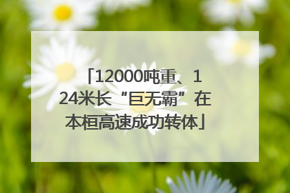 12000吨重、124米长“巨无霸”在本桓高速成功转体