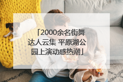 2000余名街舞达人云集 平原湖公园上演动感热潮