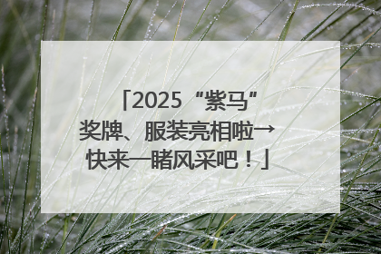 2025“紫马”奖牌、服装亮相啦→快来一睹风采吧！