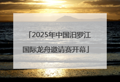 2025年中国汨罗江国际龙舟邀请赛开幕