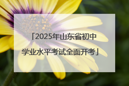 2025年山东省初中学业水平考试全面开考