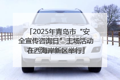 2025年青岛市“安全宣传咨询日”主场活动在西海岸新区举行