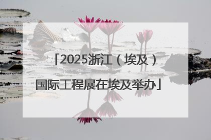 2025浙江（埃及）国际工程展在埃及举办
