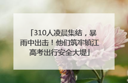 310人凌晨集结，暴雨中出击！他们筑牢镇江高考出行安全大堤