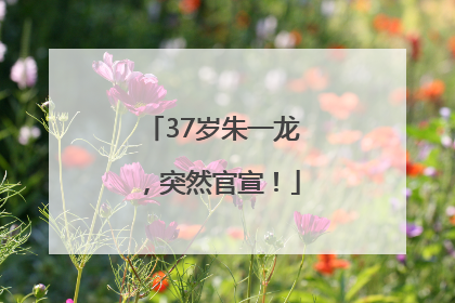 37岁朱一龙，突然官宣！