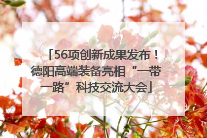 56项创新成果发布！德阳高端装备亮相“一带一路”科技交流大会