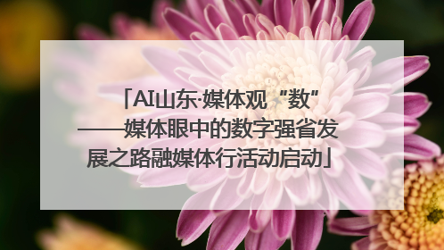 AI山东·媒体观“数”——媒体眼中的数字强省发展之路融媒体行活动启动