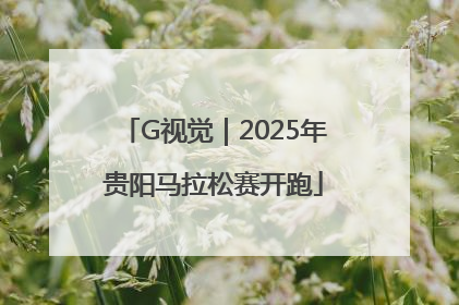 G视觉｜2025年贵阳马拉松赛开跑